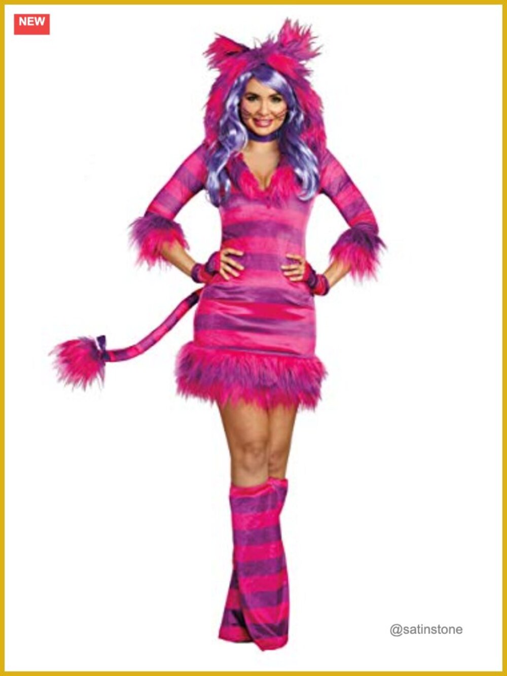 Adult Wonderland Magic Cat Storybook Costume 4-Piece Set